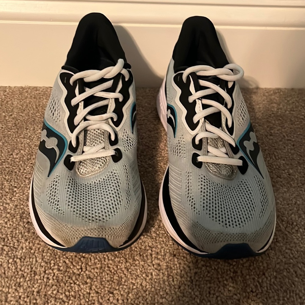 Silver sauconys size 9